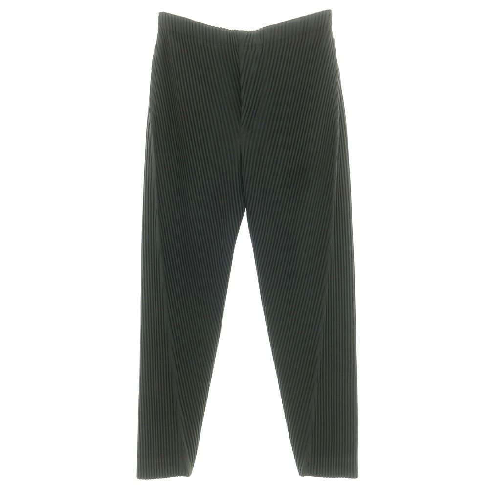 オム プリッセ イッセイミヤケ HOMME PLISSE ISSEY MIYAKE 春夏 プリーツ加工 イージーパンツ ダークグリーン サイズ表記なし L位 メンズ