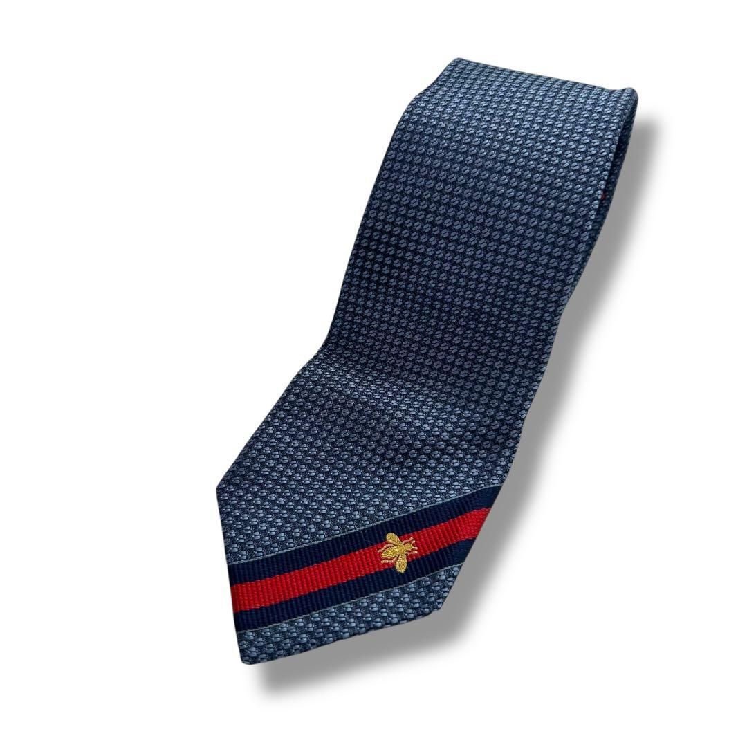 ✨良品✨GUCCI グッチ ネクタイ シェリーライン　Bee 蜂 名作✨良品✨GUCCI グッチ ネクタイ GG柄 シェリーライン Bee