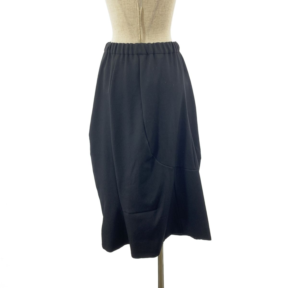 COMME des GARCONS コムデギャルソン 2025AW ウール バルーン ロング イージー スカート S ブラック レディース GULLKHAN_COM