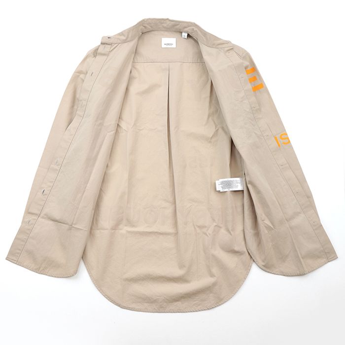 美品】バーバリー ホースフェリー ロゴプリント 比翼長袖コットン 