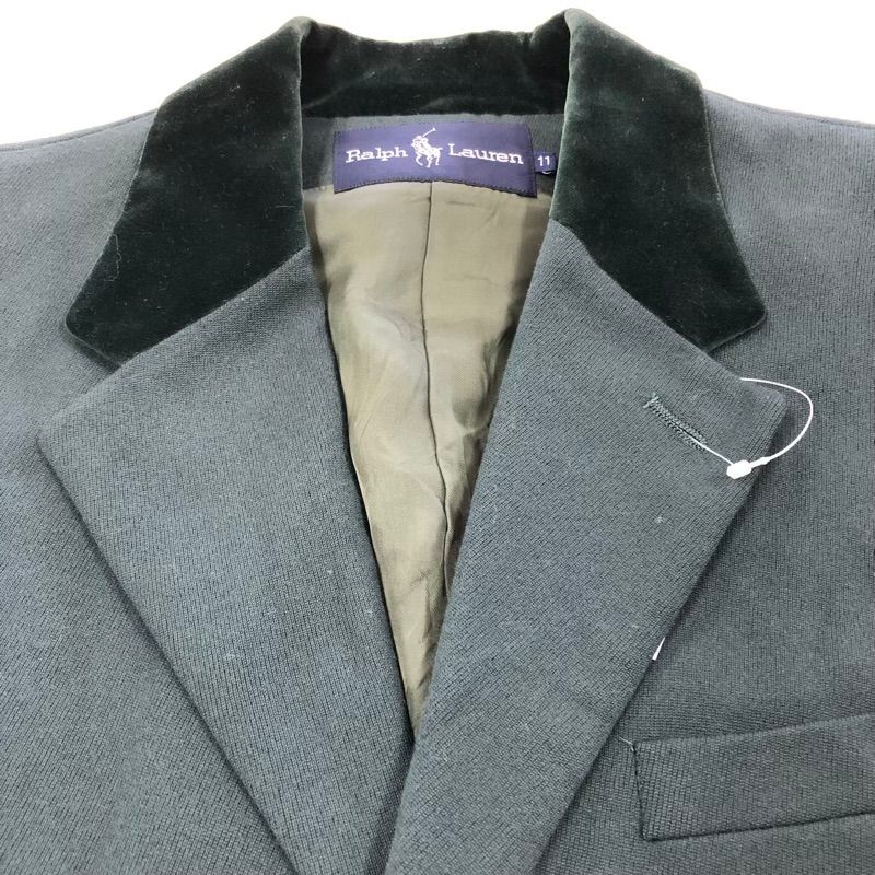 ラルフローレン RALPH LAUREN ジャケット ウール テーラード ポケット付き グリーン 緑 11サイズ 858807 - メルカリ