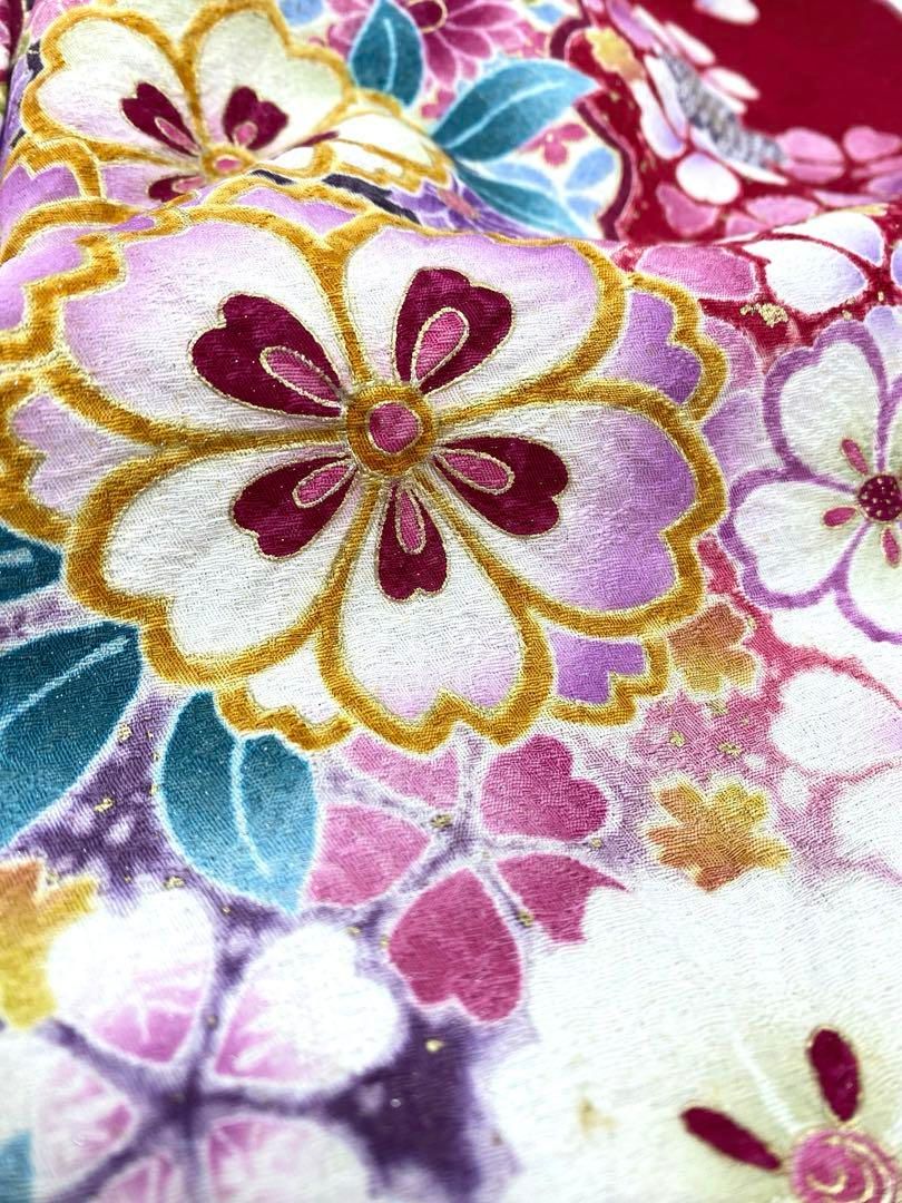 振袖 豪華 銀通し 絞り加工 グリッター 紋意匠 身丈163cm 振袖 豪華 銀通し 絞り加工 グリッター 紋意匠 身丈163cm