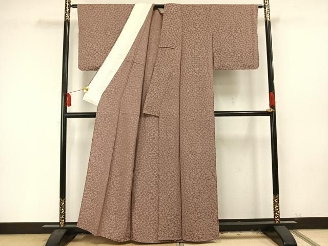 平和屋着物▽上質なお召　単衣　ふくれ織　縞　正絹　逸品　AAAW1429fy 平和屋着物▽上質なお召 単衣 ふくれ織 縞 正絹 逸品 AAAW1429fy