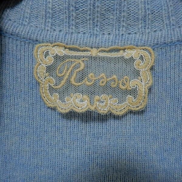 Rossa インポートロッサ　ウールカーディガンコート　ビーズレース刺繍46LL Rossa インポートロッサウールカーディガンコートビーズレース