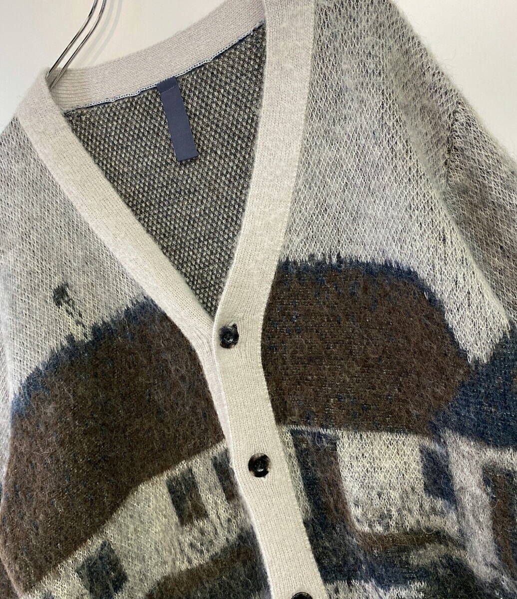 ビューティー&ユース　カーディガン　モヘア　アワーレガシー　シンヤコズカ　ヨーク YOKE 新作LANDSCAPE MOHAIR JACQUARD CREWNECK CARDIGAN style