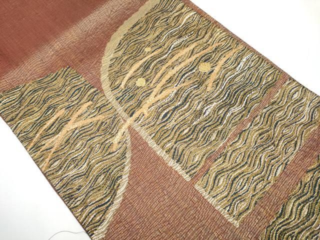 平和屋着物 太鼓柄袋帯 露芝文 金糸 やまと誂製 正絹 CAAX7594hy