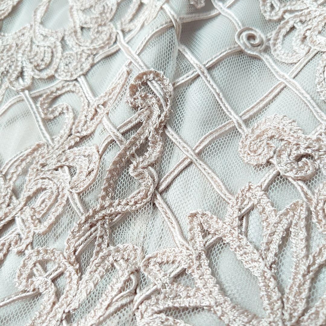 上品 ANAYI アナイ ワンピース 刺繍 レース ベージュ サイズ38 上品