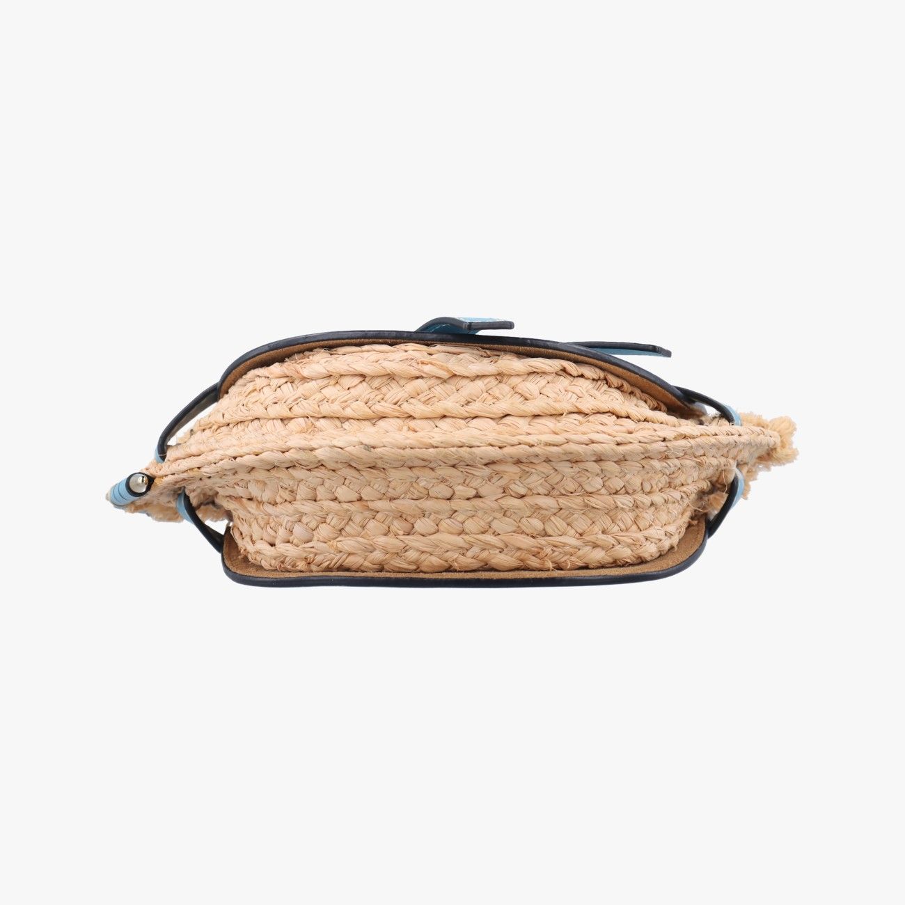 ロエベLoeweゲートブルーレザー×ストロー061906
