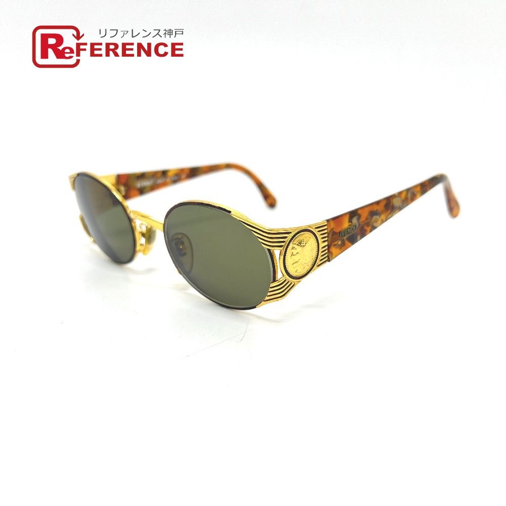 FENDI フェンディ サングラス コインモチーフ FS241 メタル ゴールド