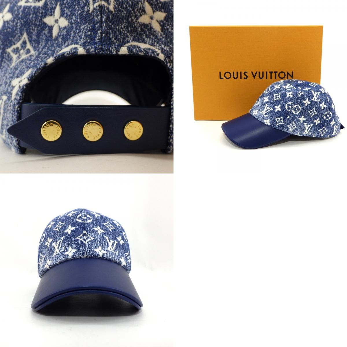 ルイ・ヴィトン キャップ Mサイズ 帽子 M77437 ブルー