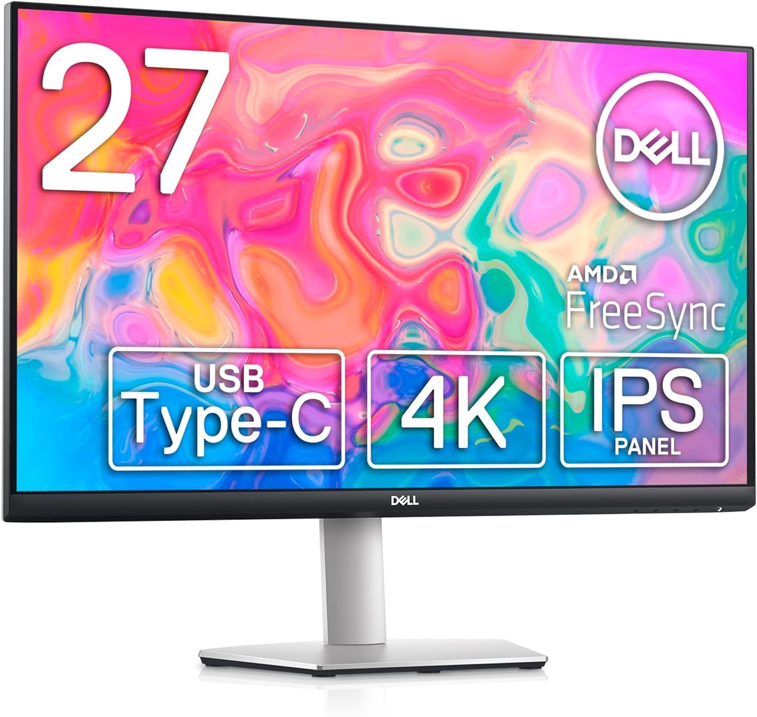 【新品・未開封品】 Dell S2722QC 27インチ 4K モニター シルバー A0611 0729ML004 0120240723101964
