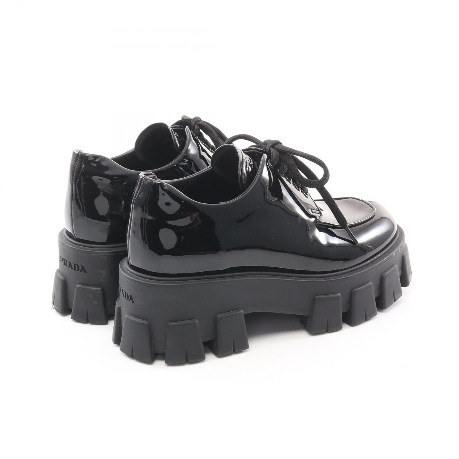 プラダ PRADA カジュアルシューズ モノリス ブラック パテント