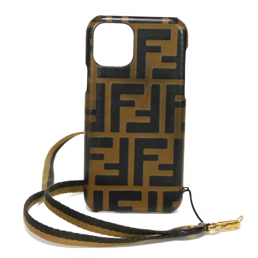 FENDI フェンディ iphone 11 pro ズッカ ブラウン ストラップ iphone