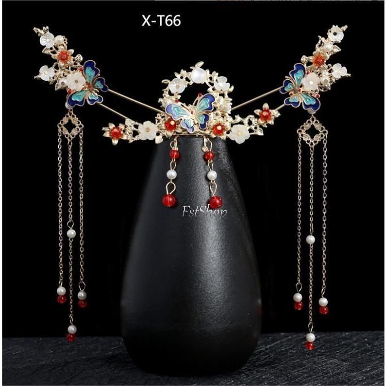 アクセサリー ヘアアクセサリー 飾り 中華風 扇形 パール