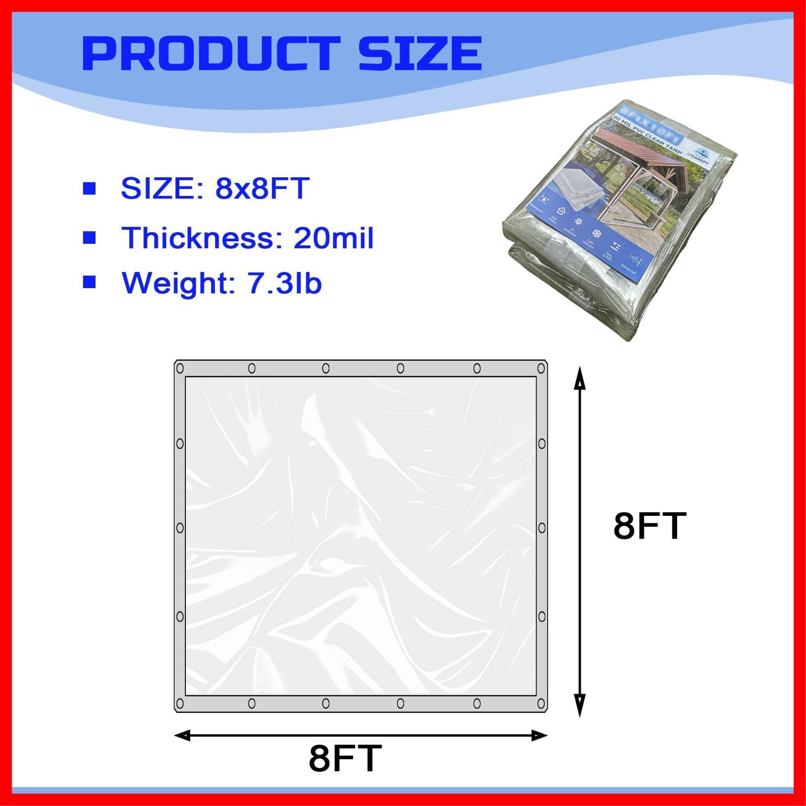 ㎡のビニール防水クリアシート