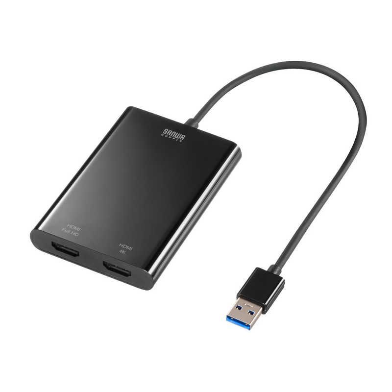 未開梱 サンワサプライ USB-HDMIディスプレイアダプタ 4K対応 2画面出力 USB-CVU3HD5