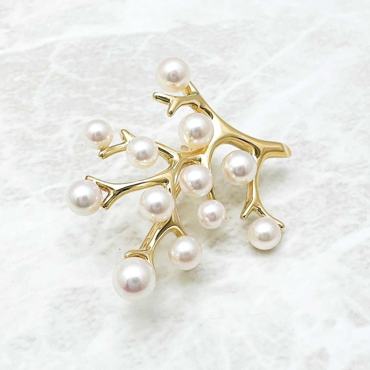 MIKIMOTO 真珠ブローチ Kofuku no ki MIKIMOTO Kofuku no ki akoya peal and diamond brooch | ACHACO