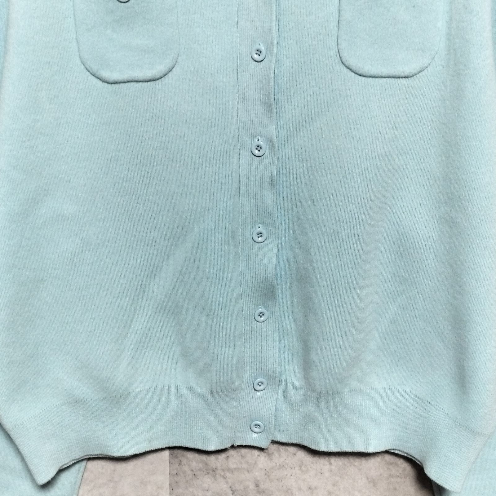 美品】CABaN ギャバン コットン カシミヤ クルーネック カーディガン S