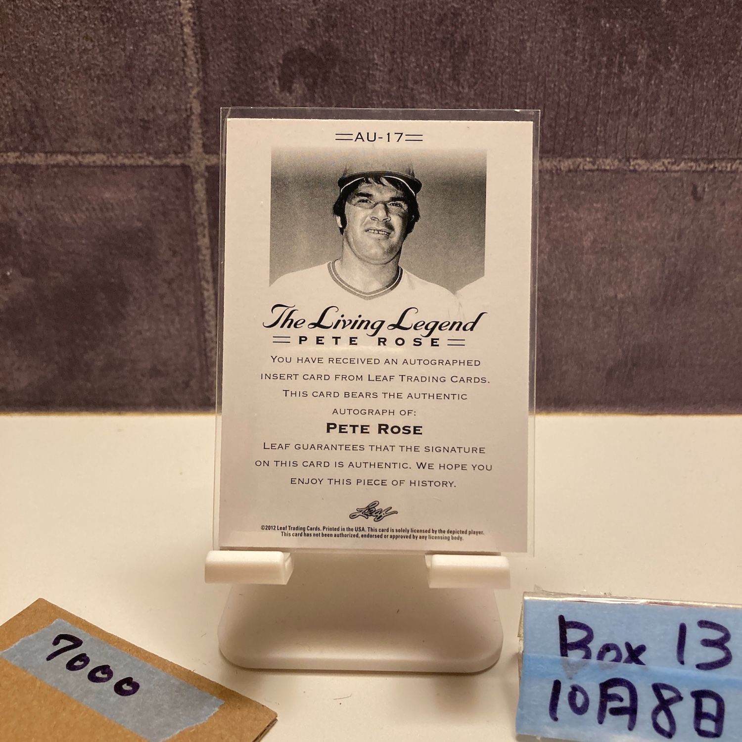 2012 Leaf Pete Rose 直筆サインカード The Living Legend カード 