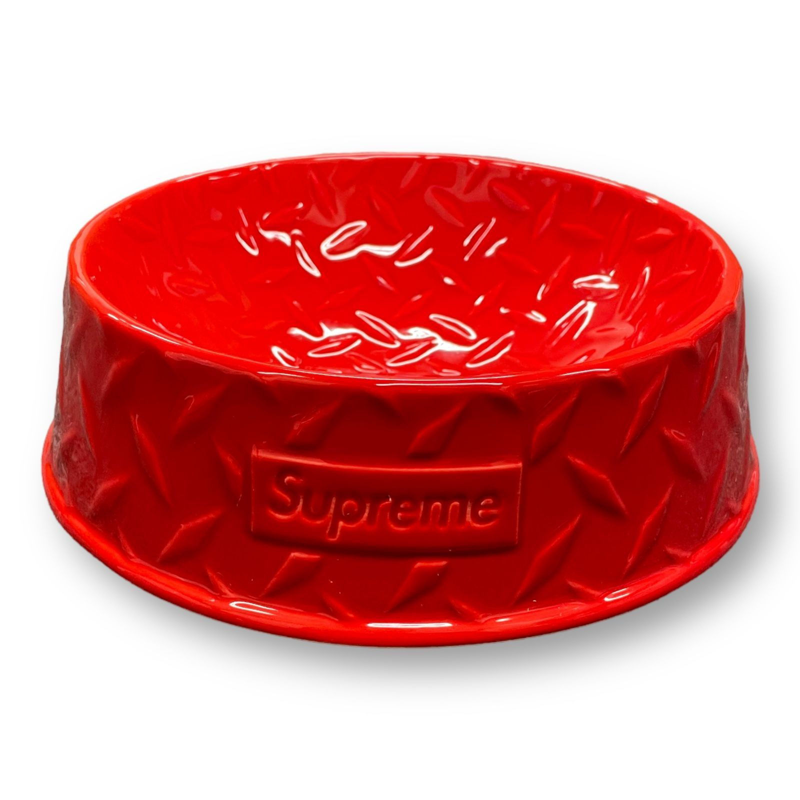 国内正規 新品 SUPREME 23SS DIAMOND PLATE DOG BOWL ダイアモンド 