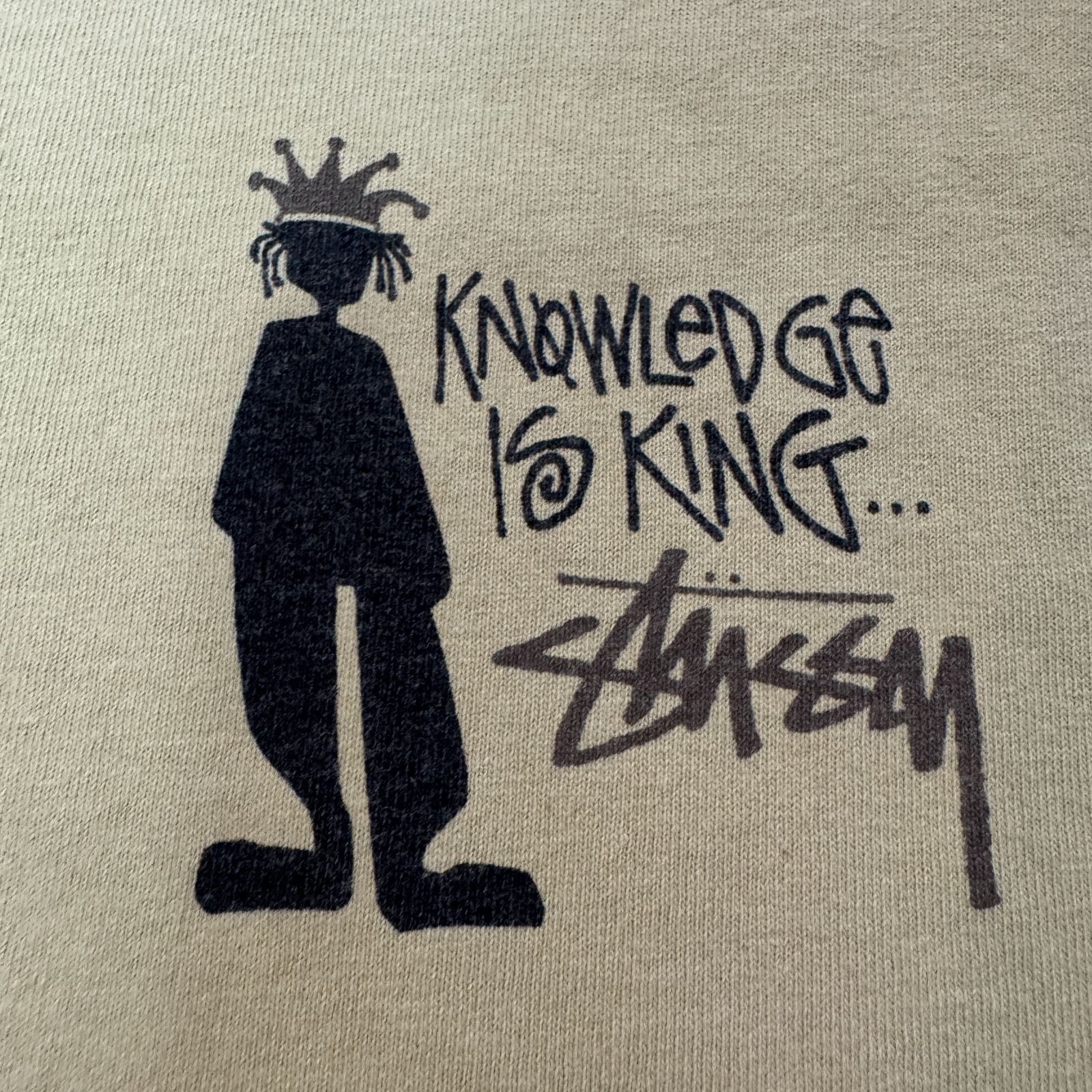 90s STUSSY シャドーマン Tシャツ Lサイズ 黒タグ ラスタ レゲエ MADE