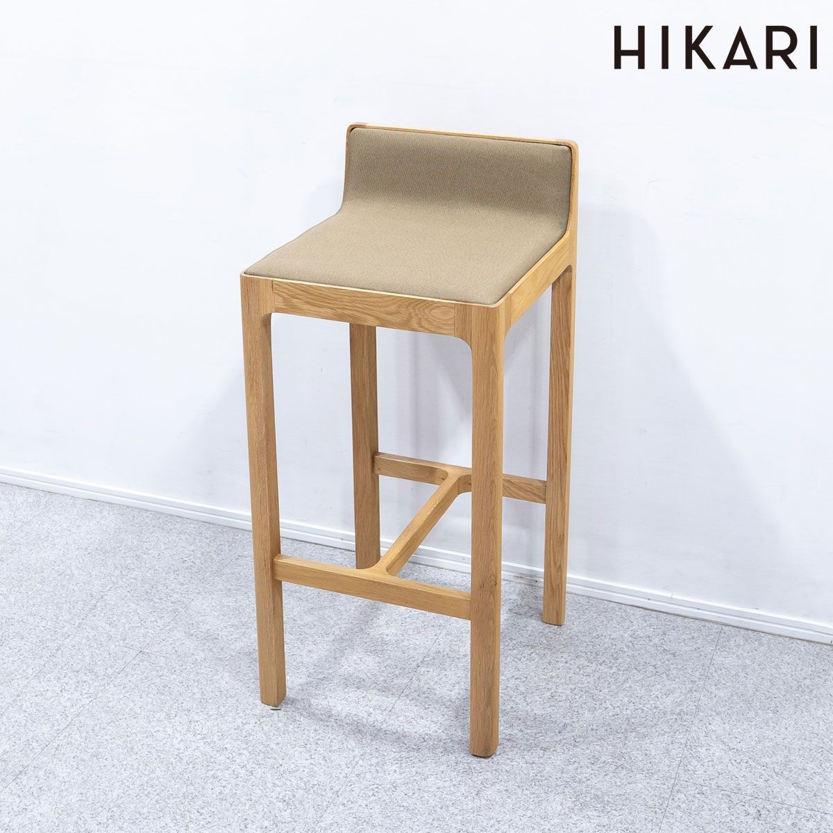 【新品】HIKARI ヒカリ Morceau SC モルソー カウンターチェア ファブリック カーキ 定価4万