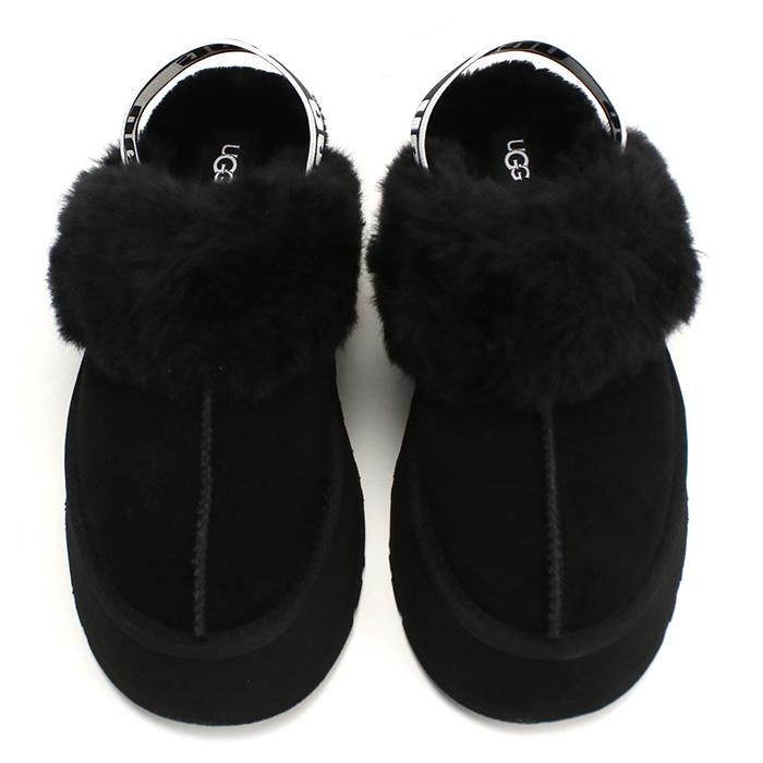 UGGブーツ】UGG アグ ショートブーツ レディース スリッポン サンダル ファンケット 厚底 スエード シープファー シューズUGG WOMENS  FUNKETTE BLACK 1113474 アウトレット品 新品未使用 - メルカリ