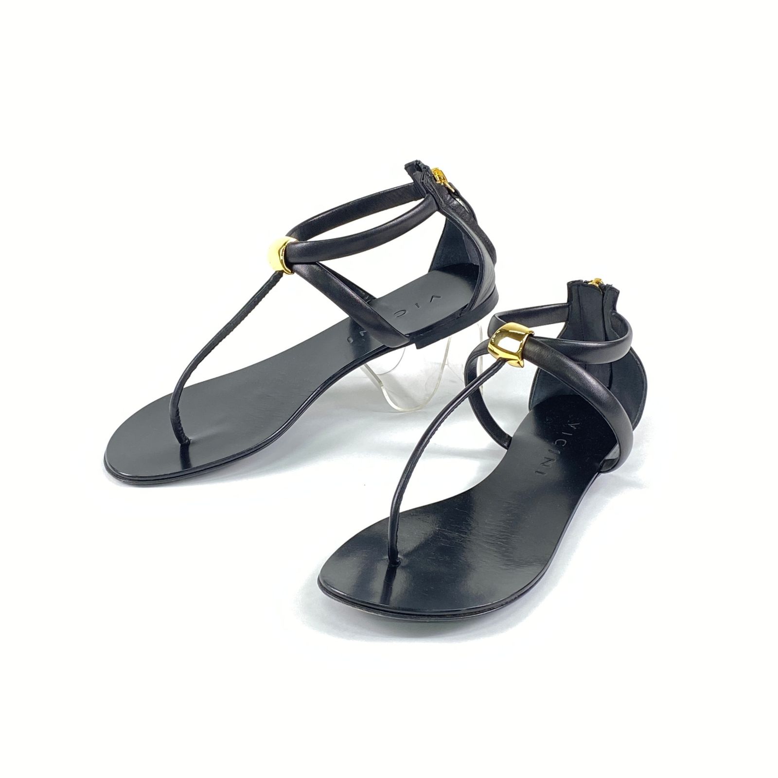 VICINI ストラップサンダル　パイソン VICINI ヴィッチーニ アンクルストラップサンダル レザー