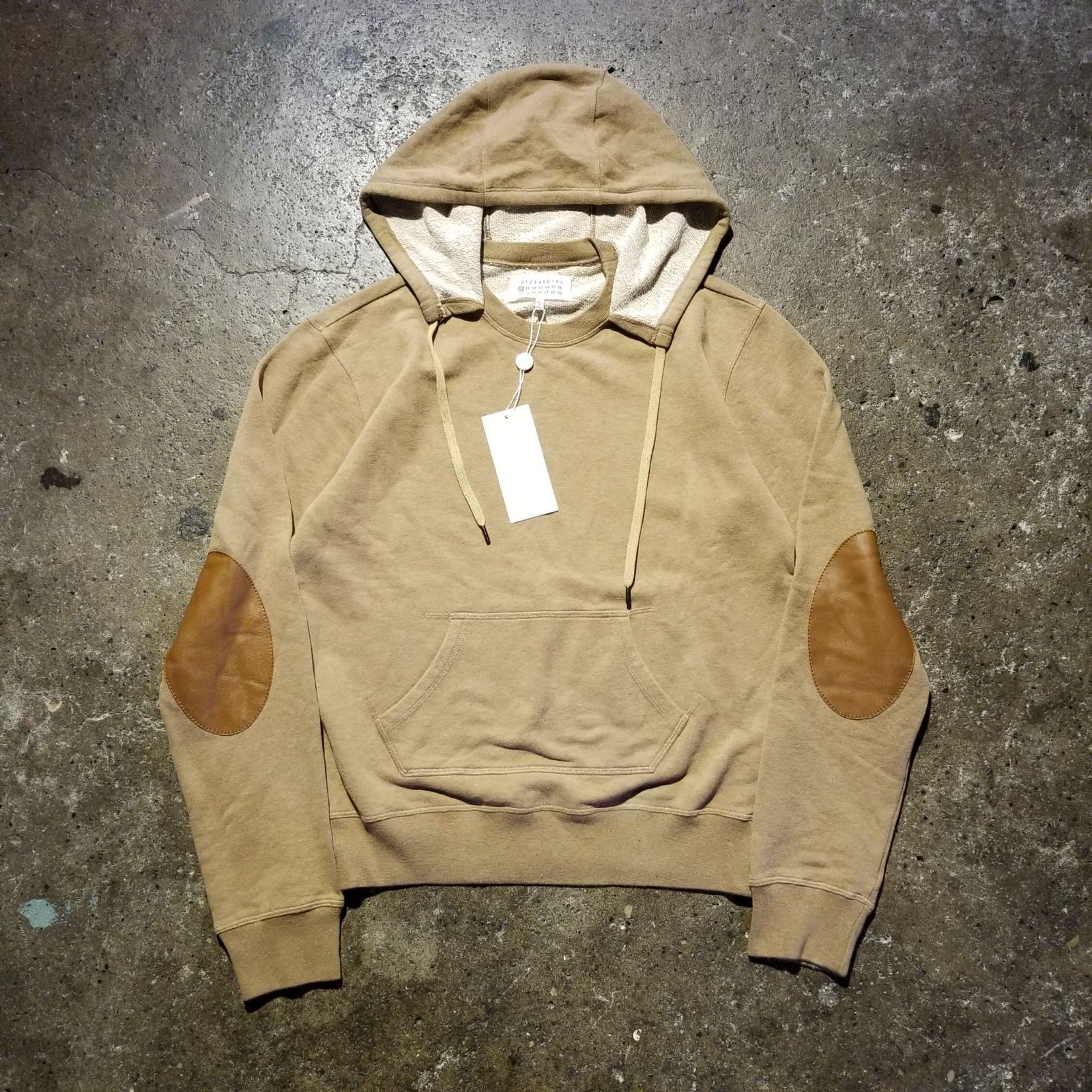 Maison Martin Margiela 15aw ⑩ レザーエルボーパッチ 後付けパーカー 