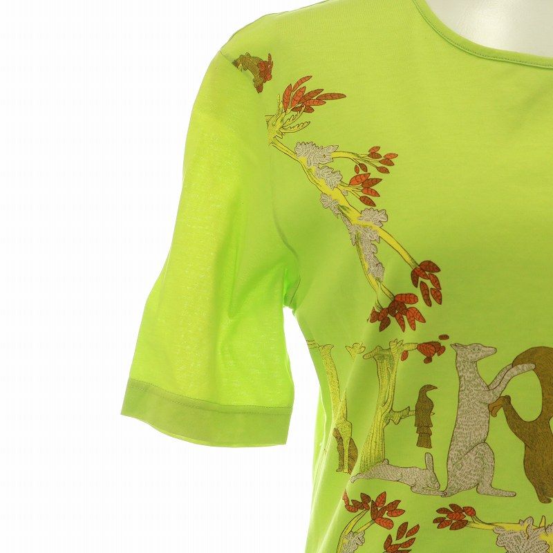 HERMES エルメス Tシャツ・カットソー 緑 XS 4103525A0018 HERMES エルメス Tシャツ・カットソー XS 緑 【古着】