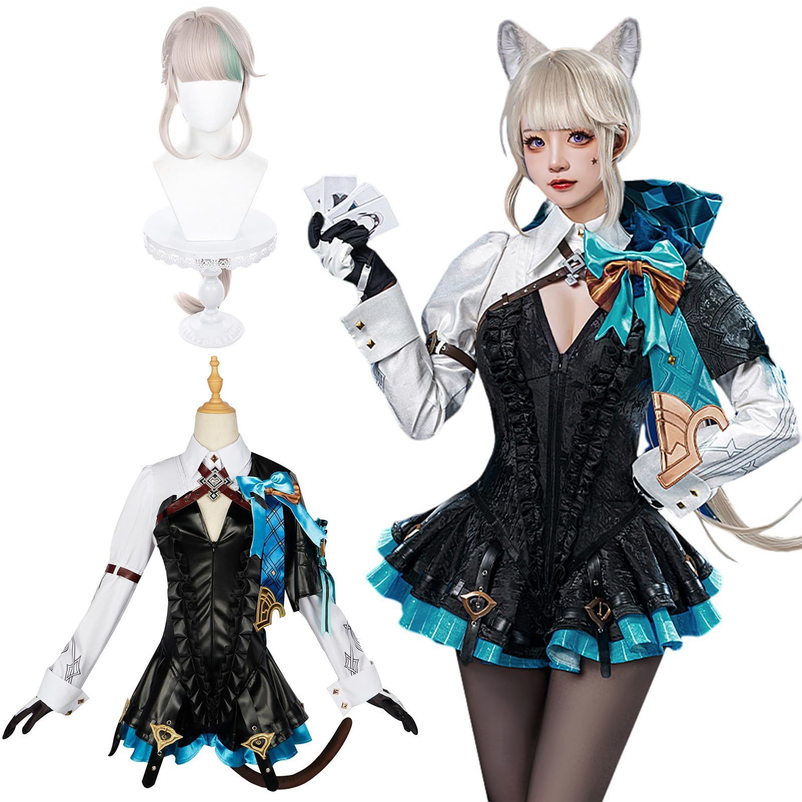 原神 フィッシュル コスプレ ウィッグ付き フルセット ウィッグ付き】フィッシュル コスプレ 断罪の皇女 原神 コスプレ