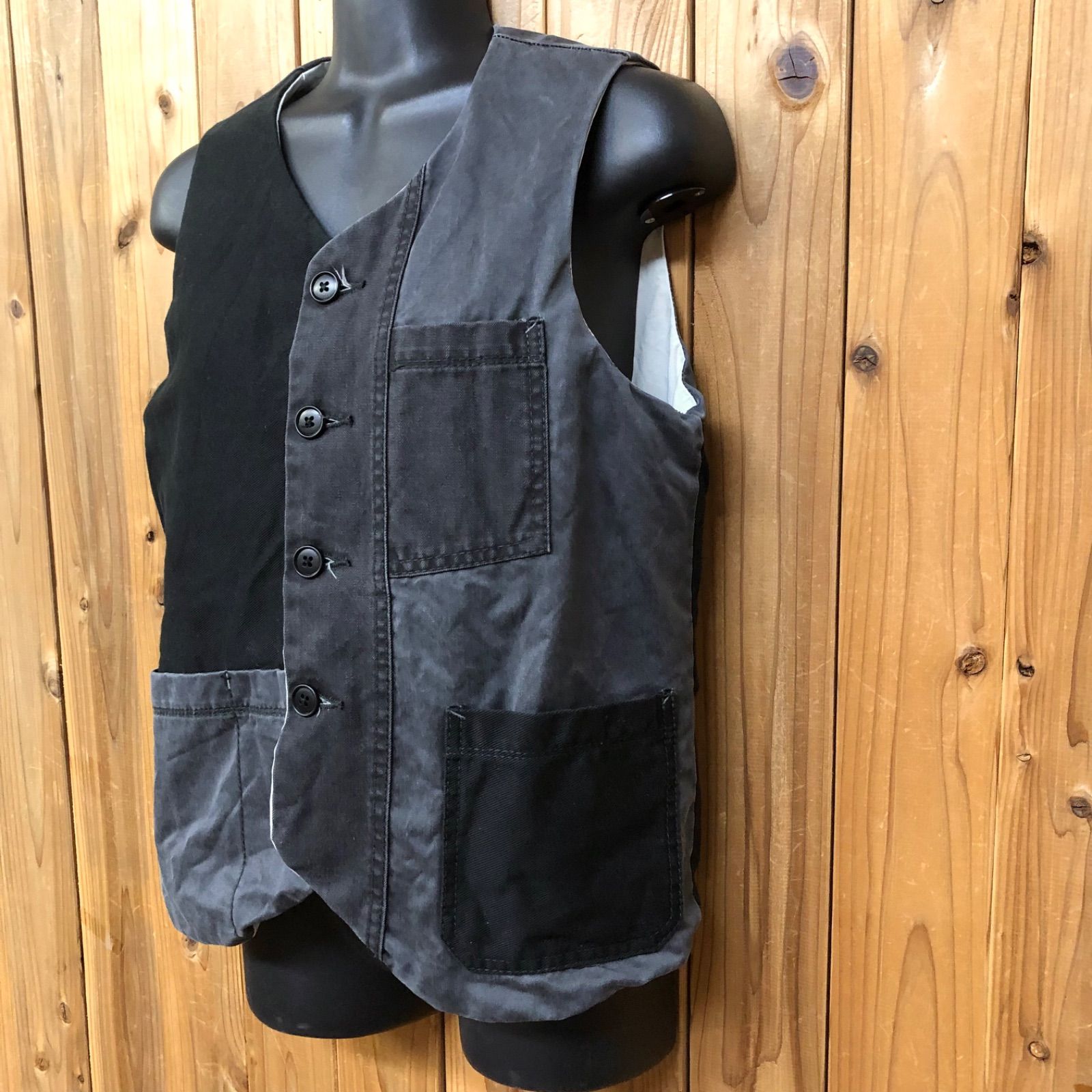 WORKS レディース ベスト ジャケット 四つポケット ダーク ワーク ミリタリー