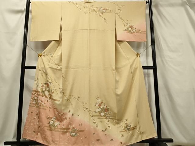 平和屋着物□訪問着 草花文 正絹 逸品 CAAT4652in