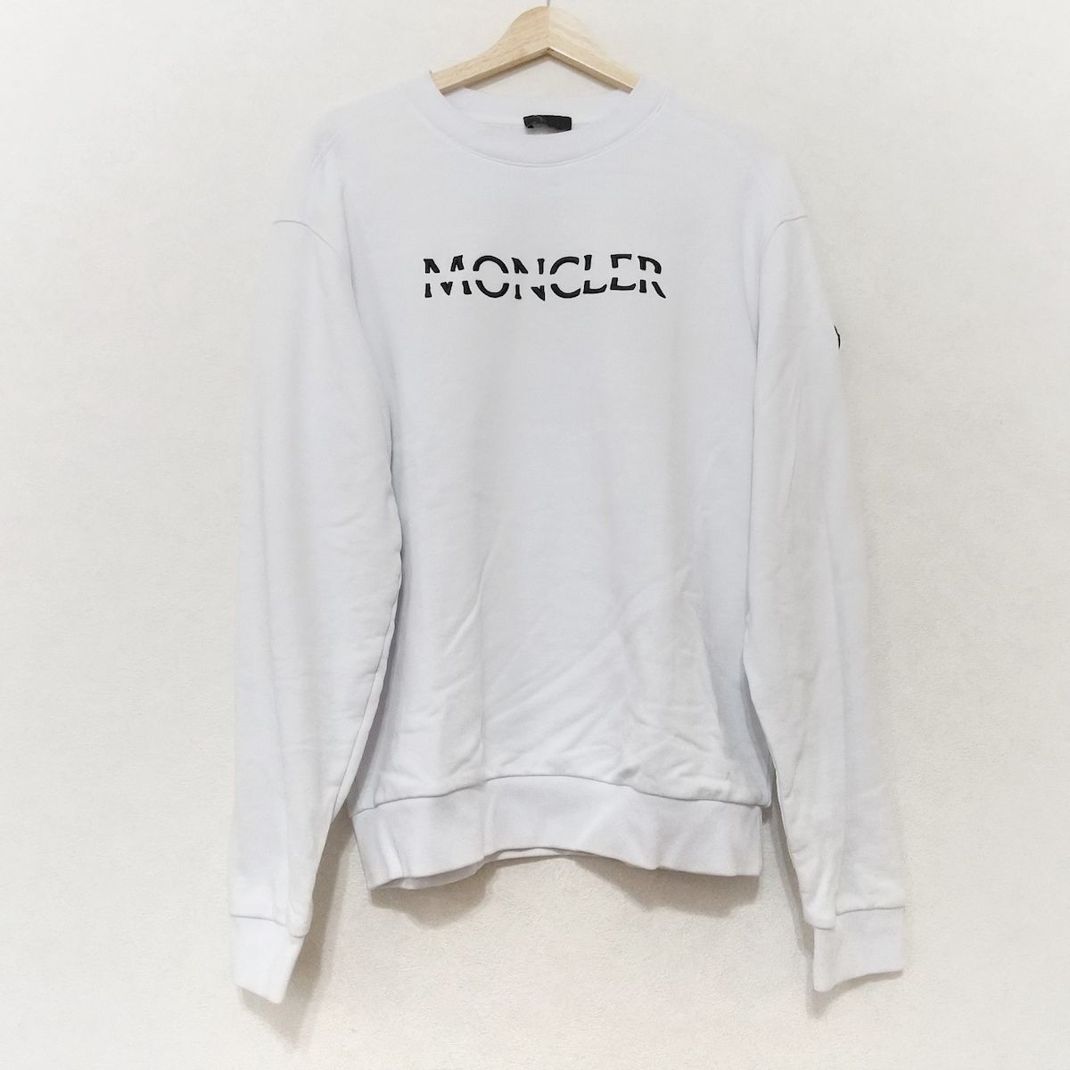 MONCLER(モンクレール) トレーナー サイズS メンズ美品 - 白 長袖