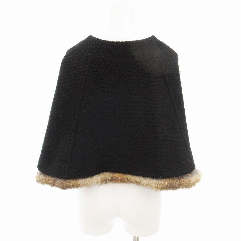 ミッシェルクラン MICHEL KLEIN 美品 ポンチョ ケープ マント