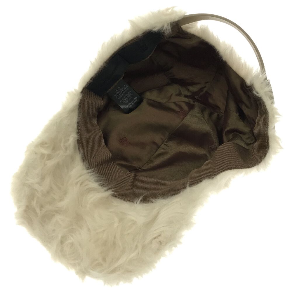 GIVENCHY (ジバンシィ) フェイクファーレザーベルトキャップ ホワイト  