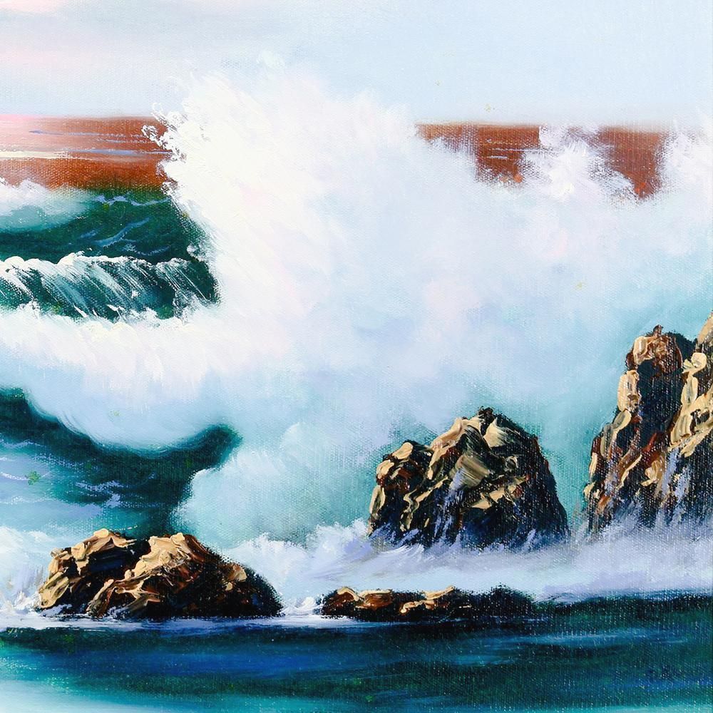 22×27㎝「朝の海７」油彩・原画・F3 22×27㎝「朝の海7」F3・油彩・原画 | かいがのみせあかちゃん
