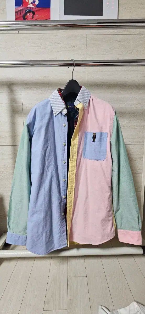 ポロ メンズ クラシックフィット s オックスフォード クマ ベア くま 楽しいシャツ