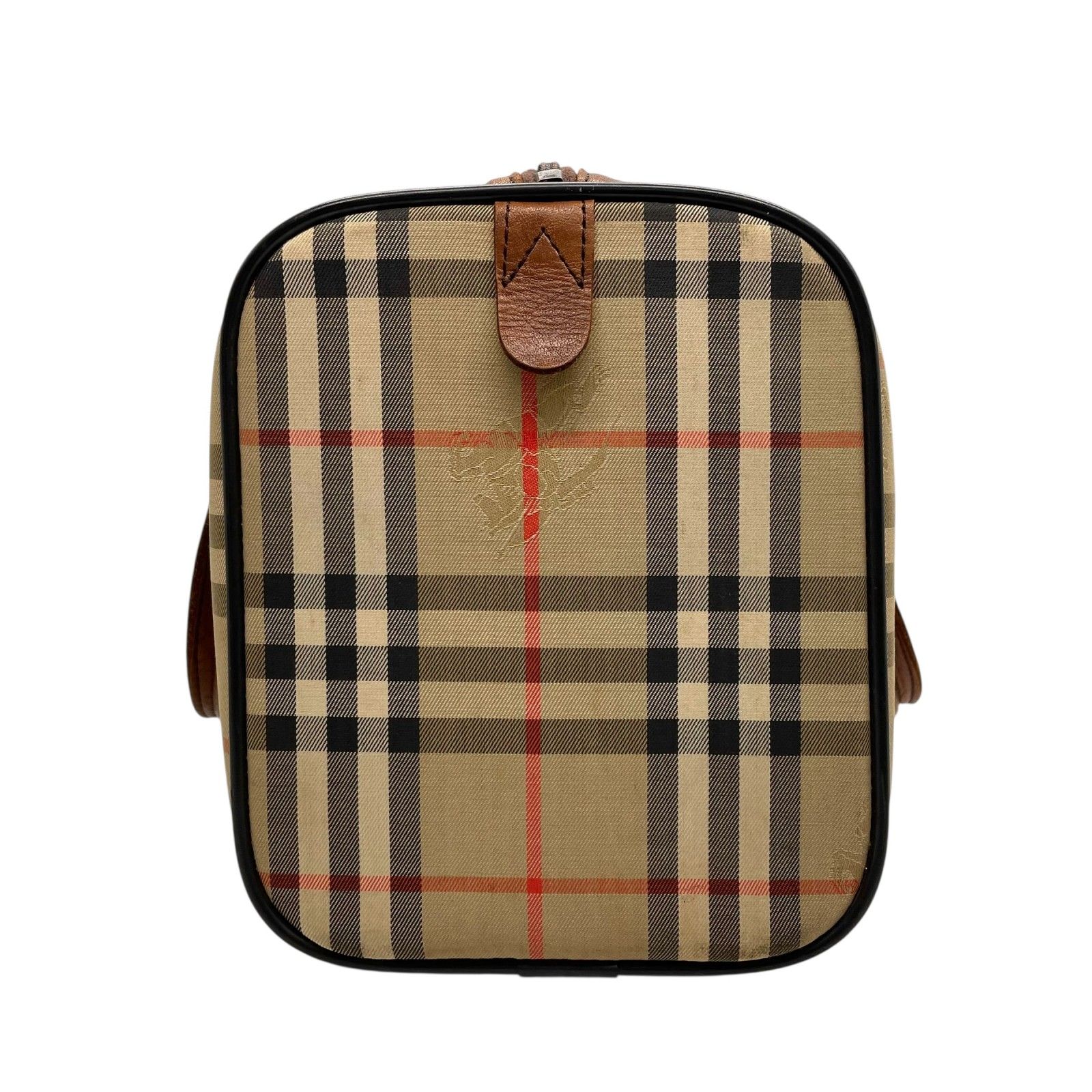 バーバリー ボストンバッグ ノバチェック ホースロゴ シャドーホース 美品 BURBERRY バーバリー ボストンバッグ ノバチェック