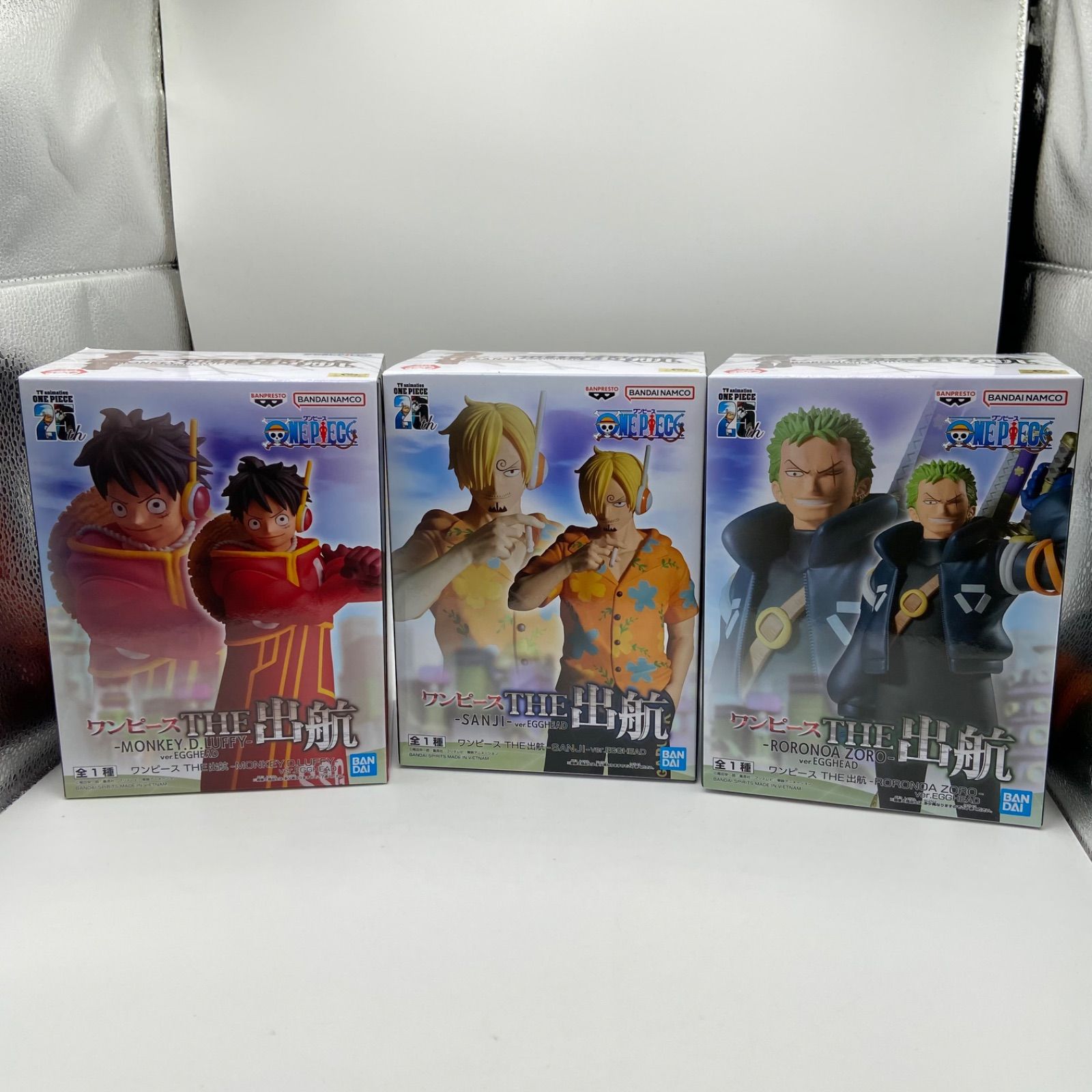 未開封 ワンピース 3点セット THE 出航 MONKEY.D.LUFFY モンキー