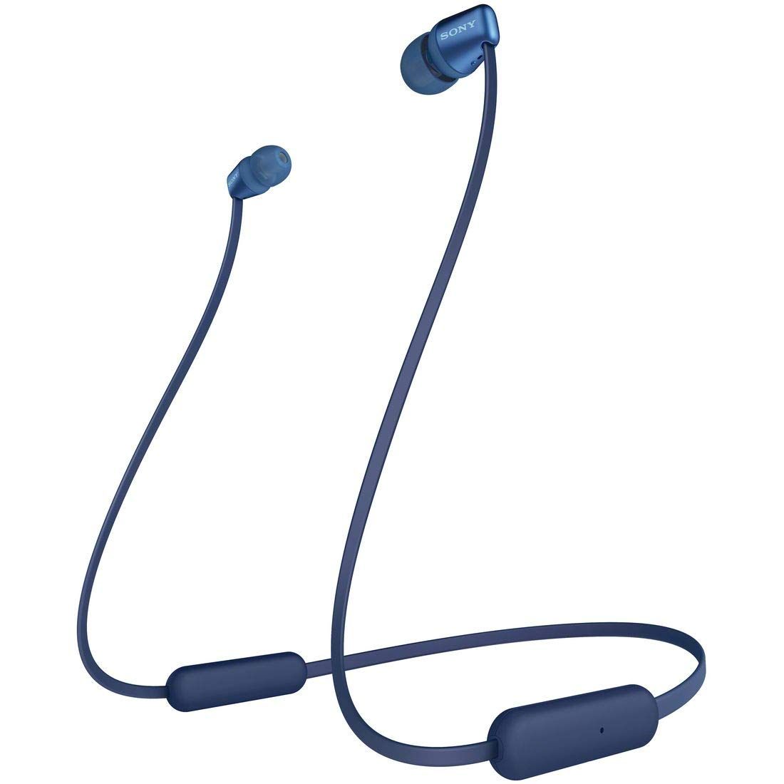 ソニー ワイヤレスイヤホン WI-C310 : Bluetooth対応/最大15時間連続再生/マイク付き フラットケーブル採用 2019年モデル ブルー WI-C310 LC [ブルー] [単品]