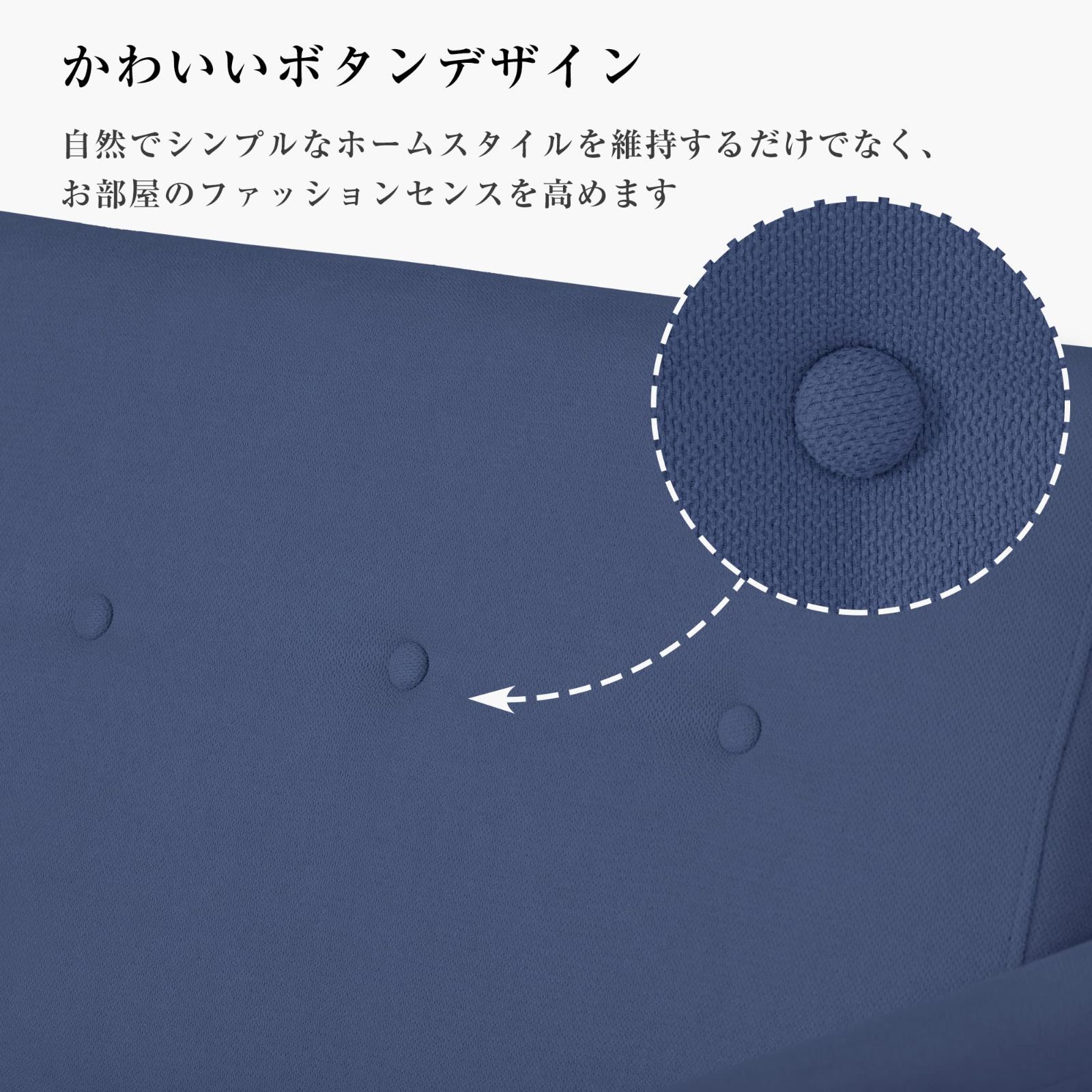 ソファーベッド ソファー2人掛け 肘付き3つ折り 折りたたみ オーエスジェイ OSJ コンパクト3つ折り 一人暮らし おしゃれ 脚付き北欧 ネイビーブ