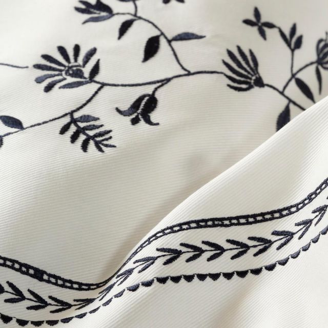 布団カバー ダブルサイズ Fab the Home ファブ ザ ホーム Soiree ソワレ 刺繍入り掛布団カバー ダブルサイズ 190×210センチ ネイビー USTAUSTRALIA_COM_AU