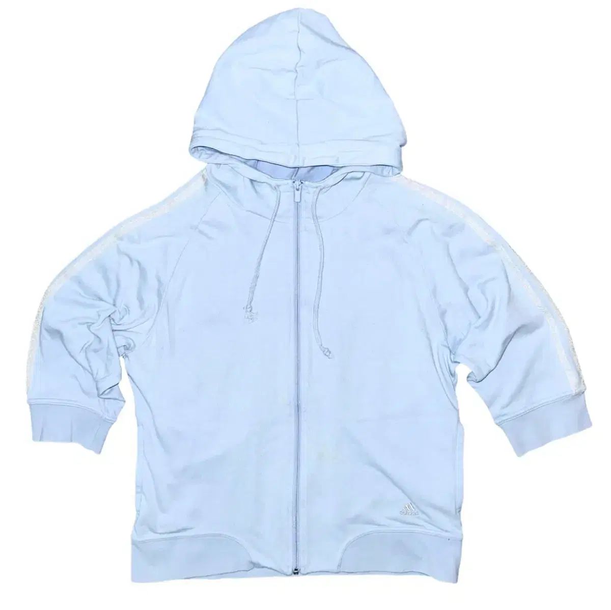 Adidas Baby Blue Hooded Zip ー up ジップアップパーカー フード付き ジャージ