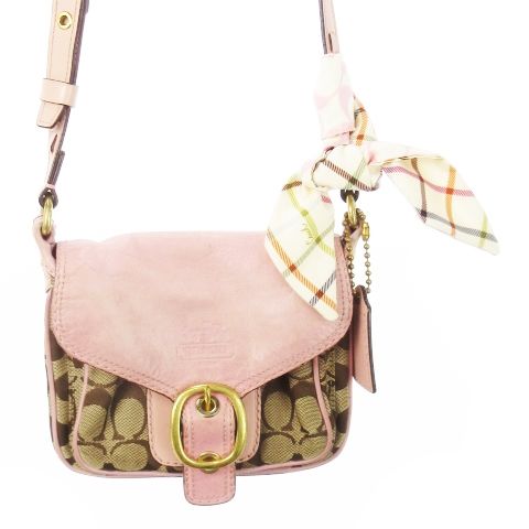 コーチ COACH ショルダーバッグ キャンバス レザー 革 ロゴ型