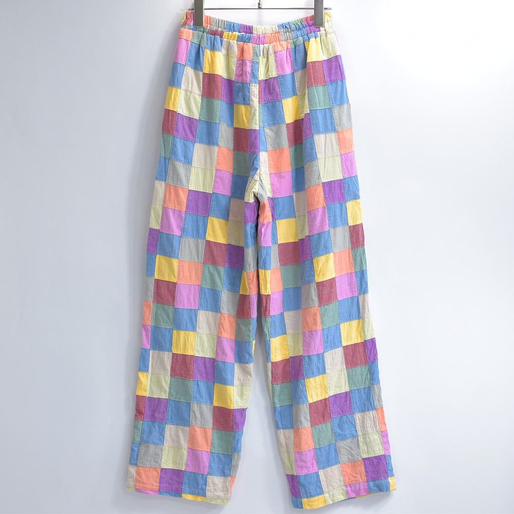 Remake リメイク ハンドメイド チェッカーパターン パッチワークキルト  