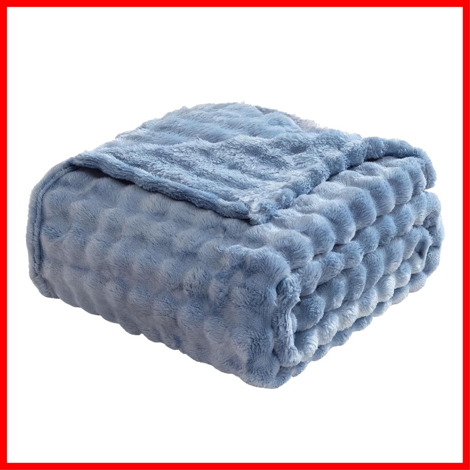 新品同様使用感無✩アイスブルー✩ブルーフォックス＆ラパン✩ファー