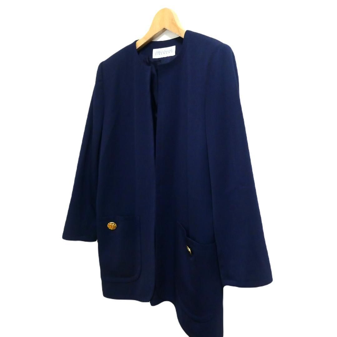 美品 GIVENCHY ジバンシィ サイズ8 ノーカラージャケット ミドル丈 金