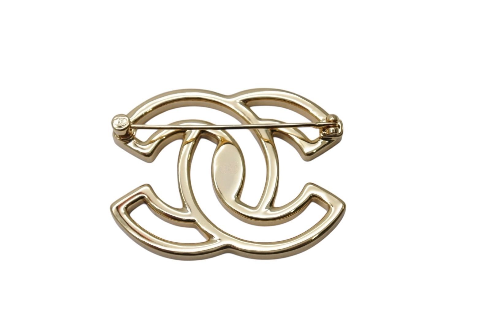 極美品 CHANEL シャネル ココマーク ブローチ 重量約31.3g B24A刻印