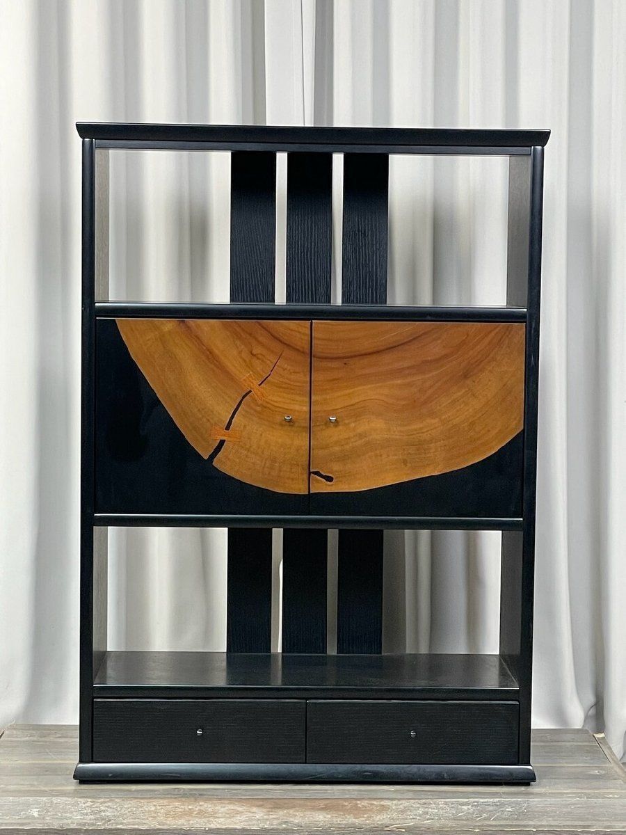 GP99 松岡漆工 大楠輪切 飾り棚 伝統工芸 和モダン /T4 GP99 松岡漆工 大楠輪切 飾り棚 伝統工芸 和モダン / 和家具 大楠 絶版